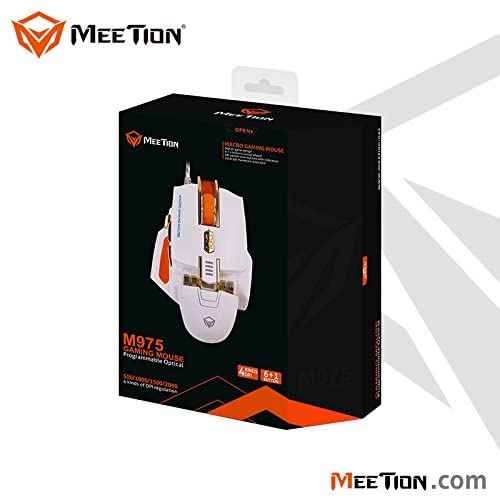 Meetion M975 USB Corded Gaming Mouse – 2000 DPI for PC & Laptop
