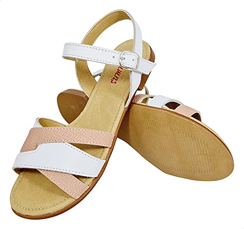 Summer Slingback Buckle Closure Flat Sandals for Girls - Safqqa Egypt