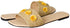 Deeda Women’s Faux-Leather Slide Slippers with Stitched Flower Detail