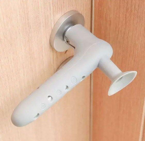 Silicone Door Stopper Anti-Collision - Adhesive Door Stopper Prevent Door from Colliding with Wall - Anti-Slip Silicone Door Handle for Door Fixing (2 Pack)