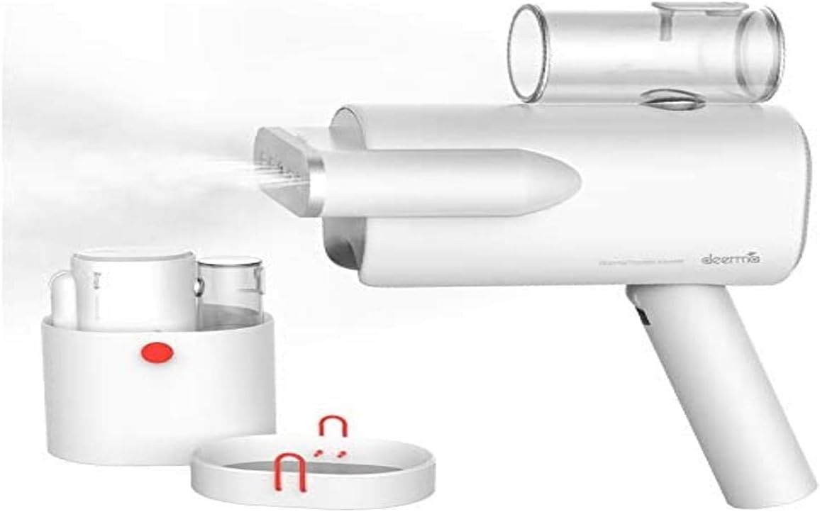 Deerma HS007 Portable Handheld Steamer Travel Steamer Mini Travel Steamer Special Folding Handle | Remove Wrinkles | Fast Heating | Foldable Compact Design | 100ml Water Tank | Aluminium Alloy- White