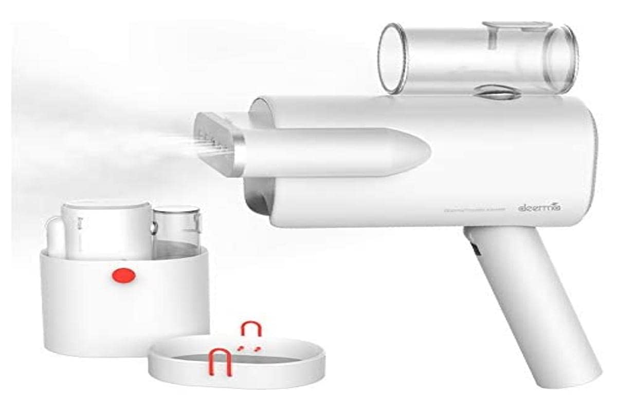 Deerma HS007 Portable Handheld Steamer Travel Steamer Mini Travel Steamer Special Folding Handle | Remove Wrinkles | Fast Heating | Foldable Compact Design | 100ml Water Tank | Aluminium Alloy- White