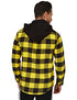 Splash Men's Cotton Long-Sleeve Plaid Hooded Shirt