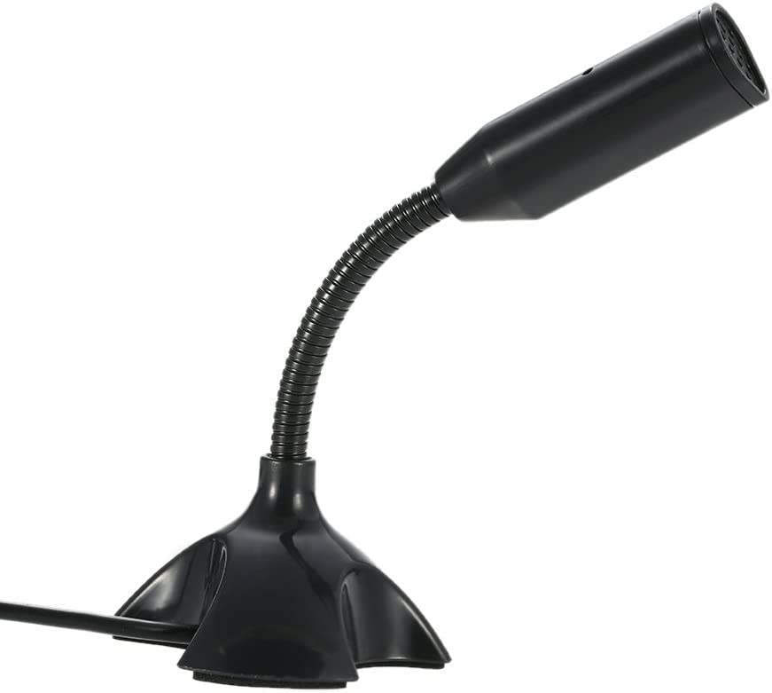 ميكروفون مكتبي قابل للتعديل Keendex kx 2764 360 USB يدعم الدردشة الصوتية والتسجيل - أسود