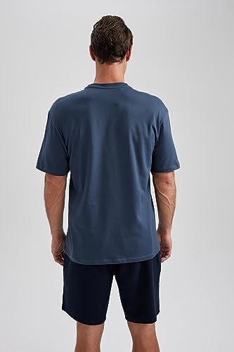 DeFacto Men's Regular Fit Crew Neck Printed T-Shirt from DeFacto Basics