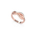 Guess UBR20035-56 Stainless Steel Stone Infinity Shape Ring for Women - Rose Gold - Safqqa