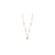 Guess Stainless Steel Engraved Logo Zircon Embellished Circular Pendant Necklace - Rose Gold