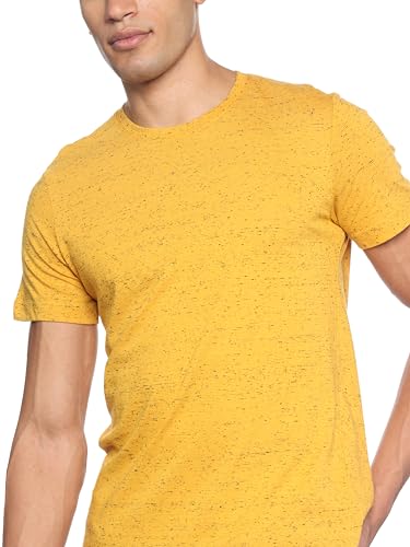 Ravin Men's Ribbed Crew Neck Solid Basic Cotton T-Shirt