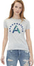 تي شيرت Aeropostale نسائي مزين بشعار الأزهار (موديل 5726S22A) 