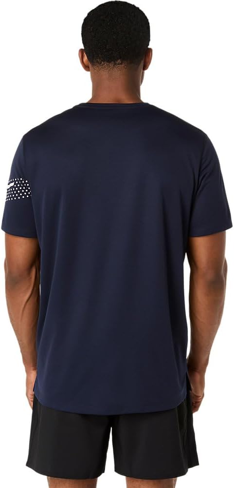 ASICS Men Sports T-Shirt Navy Lightweight Breathable Training Wear – Safqqa Egypt