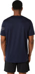 ASICS Men Sports T-Shirt Navy Lightweight Breathable Training Wear
