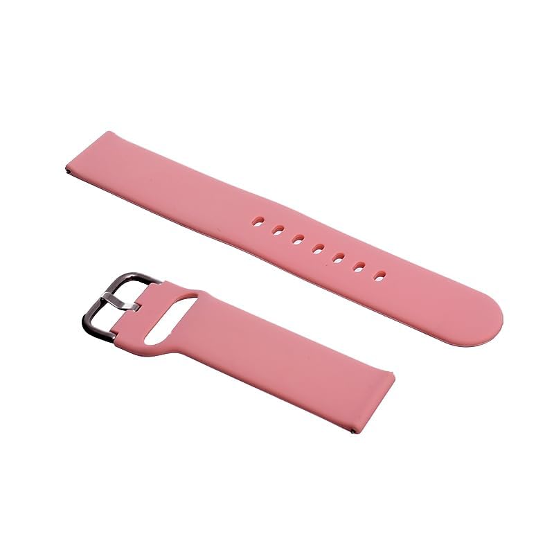 Generic Silicone Adjustable And Expandable Watch Strap With Modern Design For Unisex Compatible With Smart Watches 22 MM - Pink