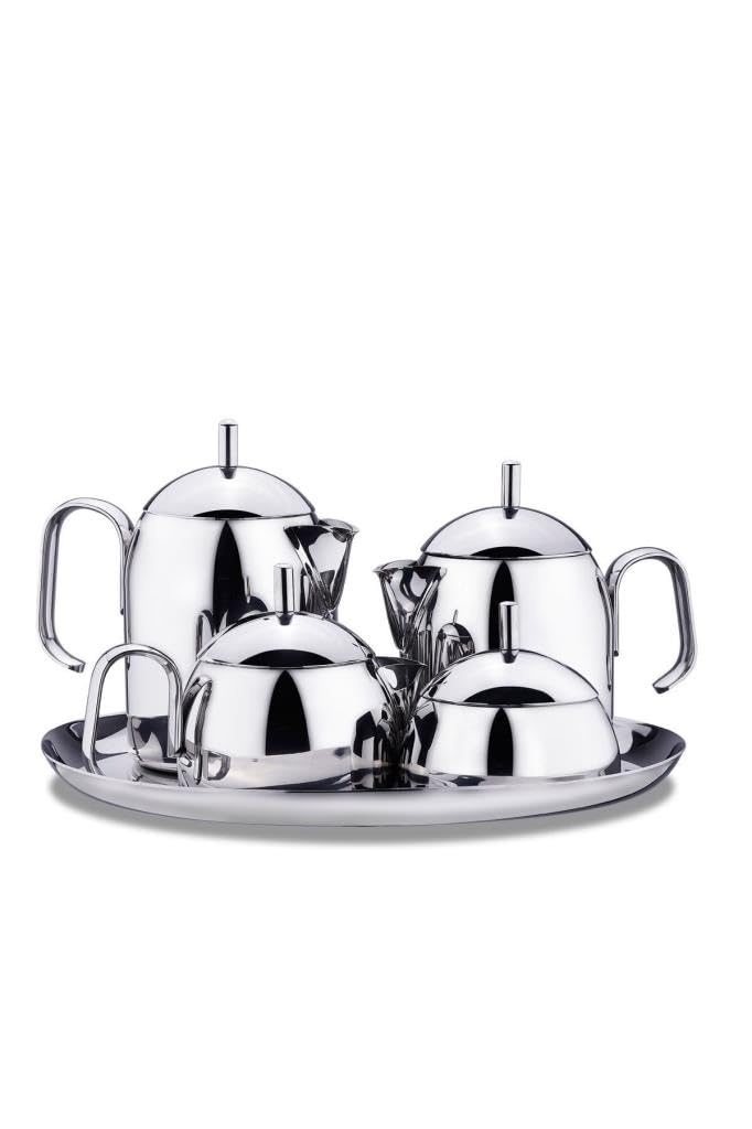 طقم شاي وقهوة كوركماز بيرا المكون من 9 قطع إضافة أنيقة وعملية لأي مطبخ أو طاولة طعام. يتضمن الطقم 4 أكواب، 4 صحون تقديم، وصينية لتقديم الشاي أو القهوة للعائلة والضيوف