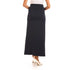 esla_Straight Fit Solid Maxi Skirt_Dark Blue - Safqqa Egypt