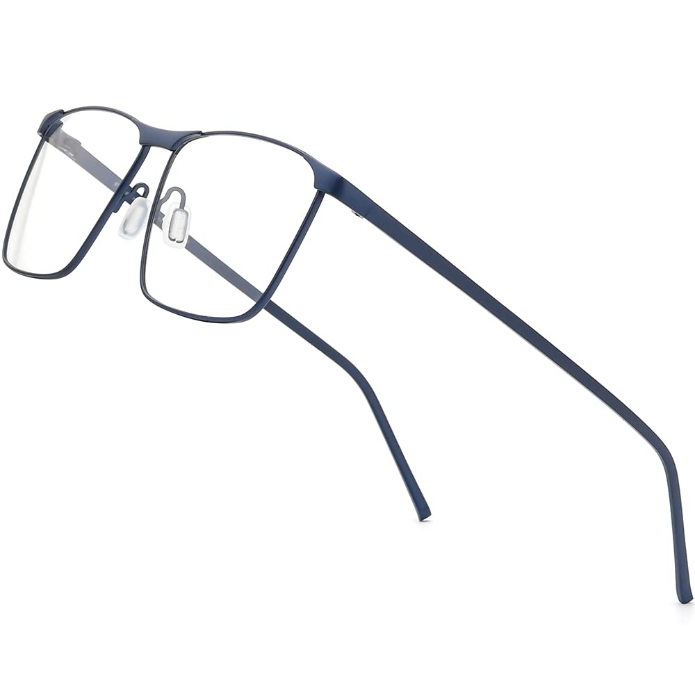 Fonex Pure Titanium Glasses Frame for Men,Square Full Rim Myopia Optical Eyeglasses