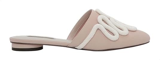 Charles & Keith Faux Leather Almond-Toe Rope-Detail Mules for Women