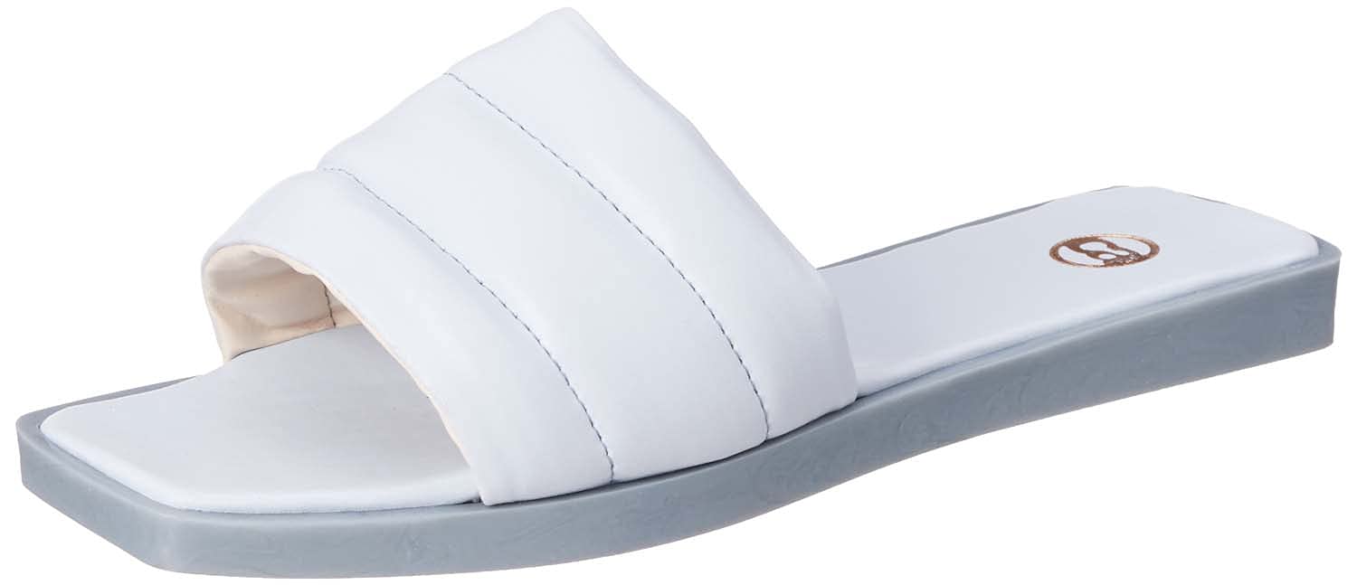 Club Aldo Square-Toe Quilted Strap Slide Slippers For Women