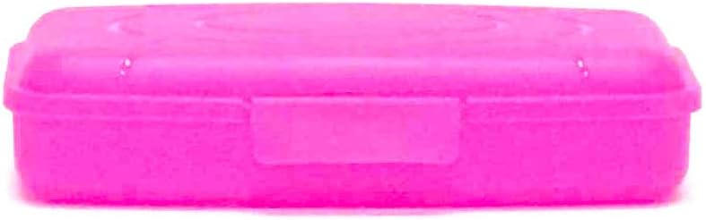 صناديق ادوات منزلية من مينترا - 450 مل بينك 3 قطع - (7.7 انش عرض × 4.0 انش عمق × 1.61 انش ارتفاع) - صندوق تخزين رائع لاقلام الرصاص واقلام التلوين والاقلام والحرف اليدوية وغيرها من الاشياء الصغيرة