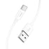 Hoco X87 - Magic Silicone Charging And Data Transmittion Cable (3A - 1M), USB-C Plug Compatible With Samsung Huawei Xiaomi Oppo - White