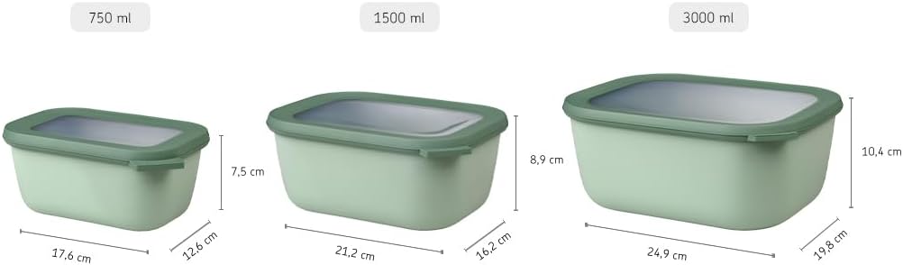 Mepal Multi Bowl Rectangular ,750 ml ,Nordic green