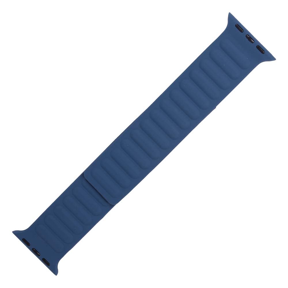 Generic Silicon Waterproof Wide Magnatic Watch Replacement Strap Compatible For Watch  40MM Or 41MM - Navy Brown
