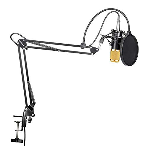 احصل على صوت بجودة الاستوديو مع طقم ميكروفون الاحترافي لتسجيل وبث الصوت. صُمم هذا الميكروفون للاستخدام في البودكاست وتسجيل الموسيقى والبث المباشر، 