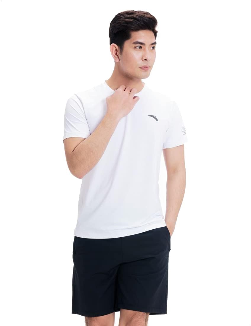 تيشيرت قصة ضيقة للجري بطبعة شعار للرجال من انتا