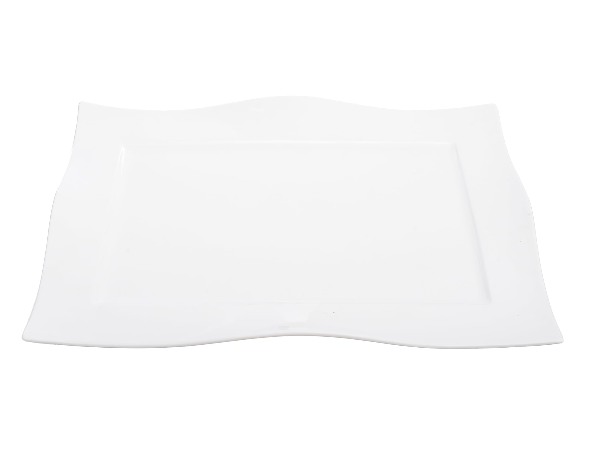 طبق تقديم مستطيل من البورسلين من Rosa بحجم 46 سم يتميز بتصميم أنيق ومتين مثالي لتقديم الأطباق الرئيسية أو المقبلات أو الحلويات. مصنوع من بورسلين عالي الجودة يجمع بين الجمال والقوة