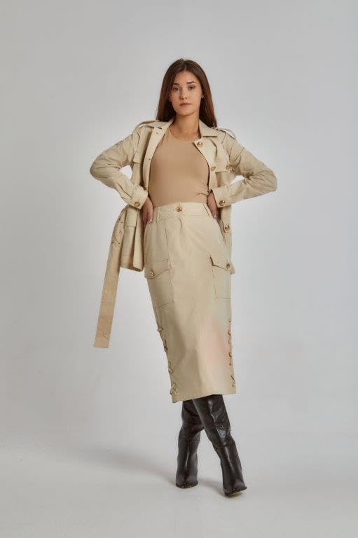 DalyDress Womens Fancy Pencil Skirt With Pockets 260-564-910-22 Skirt - Safqqa Egypt