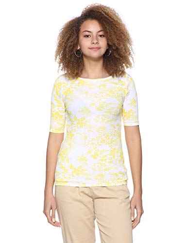 Splash Floral Pattern Boat Neck Short Sleeves Blouse for Women - Safqqa Egypt