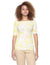 Splash Floral Pattern Boat Neck Short Sleeves Blouse for Women - Safqqa Egypt