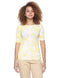Splash Floral Pattern Boat Neck Short Sleeves Blouse for Women - Safqqa Egypt