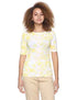 Splash Floral Pattern Boat Neck Short Sleeves Blouse for Women - Safqqa Egypt