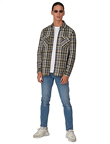 Lee Cooper Round Hem Front Pockets Cotton Shirts for Mens