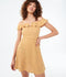 Aeropostale womens Striped Off-The-Shoulder V-Wire Fit & Flare Dress For Women,Perfect for casual events, brunches, and summer occasions.