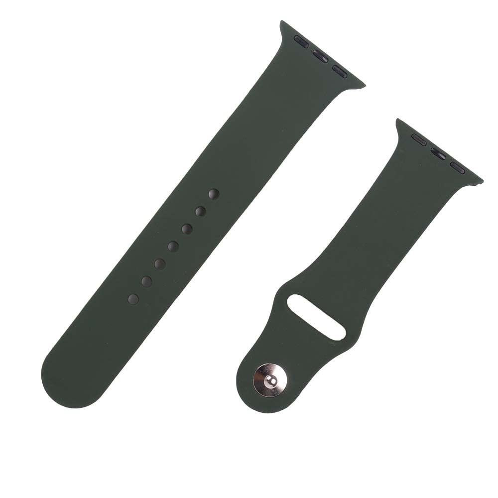 Generic Silicon Waterproof Wide Watch Replacement Strap Compatible For Watch 38MM, 40MM Or 41MM - Dark Green