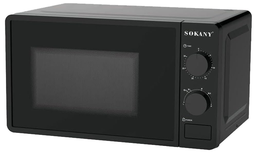 Sokany SK-439 1280W Microwave Oven, 20 Liter Capacity Safety lock feature prevents accidental operation, especially around children