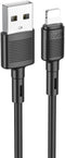 Hoco X83 - Victory Charging And Data Transmittion Cable (2.4A - 1M), USB-A To Lightning Plug, Compatible With Apple iPhone iPad Airpods