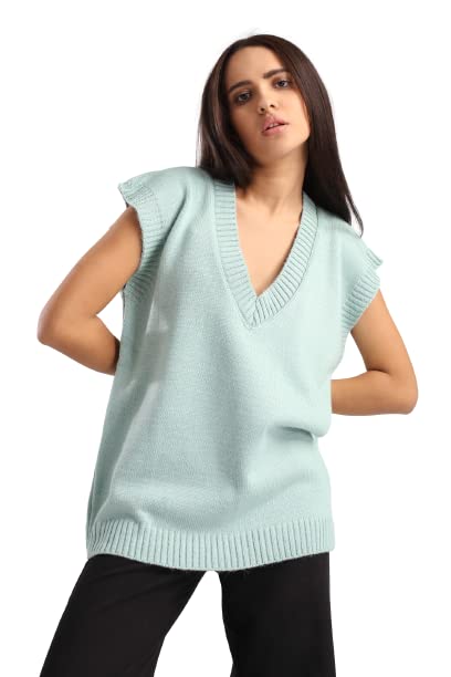 In-Vested In You Sweater Vest-Mint-one size