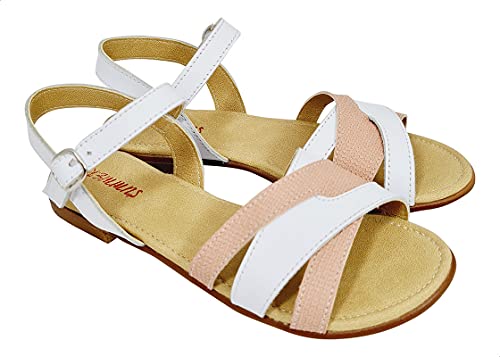 Summer Slingback Buckle Closure Flat Sandals for Girls - Safqqa Egypt