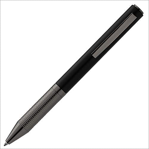 Cerruti 1881 Ballpoint Pen IRVING Black | Writing Instrument With Black Matt Finish And Chrome-Plated Fittings | Blue Ink Color