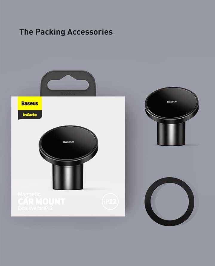 Baseus Magnetic Car Mount Dashboard & Air Vent Cell Phone Holder Compatible for iPhone – Safqqa Egypt