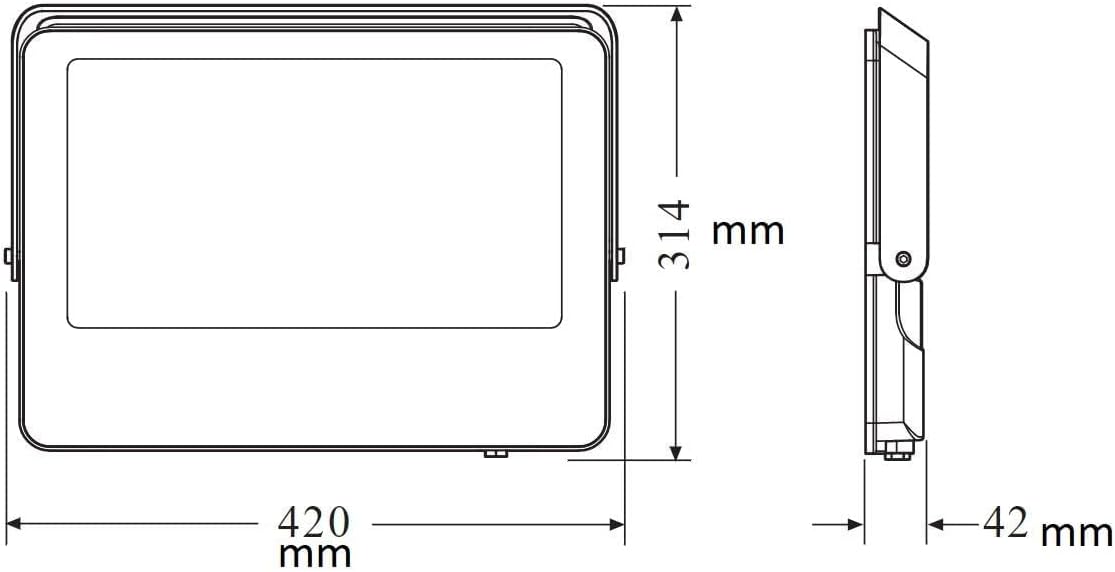 ضوء فيضان إيكو ليدفانس ليد 100 واط، أبيض، أبيض دافئ، Ledv-Eco-Fl-200W-Cw- صندوق تالف