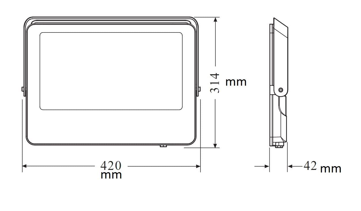 ضوء فيضان إيكو ليدفانس ليد 100 واط، أبيض، أبيض دافئ، Ledv-Eco-Fl-200W-Cw- صندوق تالف