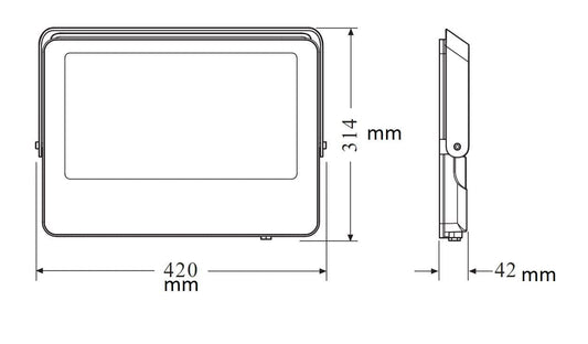 ضوء فيضان إيكو ليدفانس ليد 100 واط، أبيض، أبيض دافئ، Ledv-Eco-Fl-200W-Cw- صندوق تالف