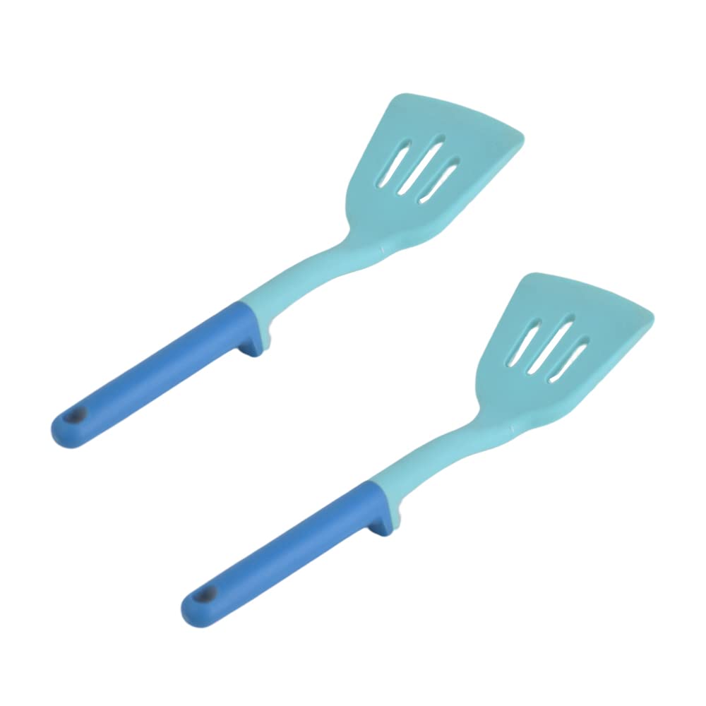 Silicon Leakage Turner With Plastic Handle For Kitchen Set Of 2 Pieces