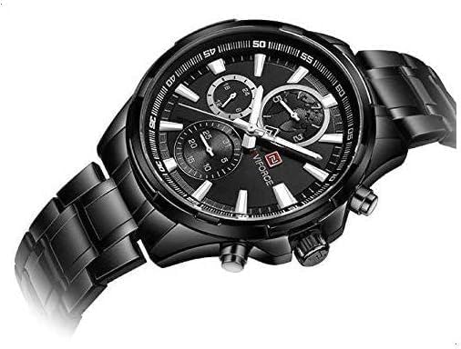 Naviforce Men Watch 9089S B-B Set Black Analog Quartz