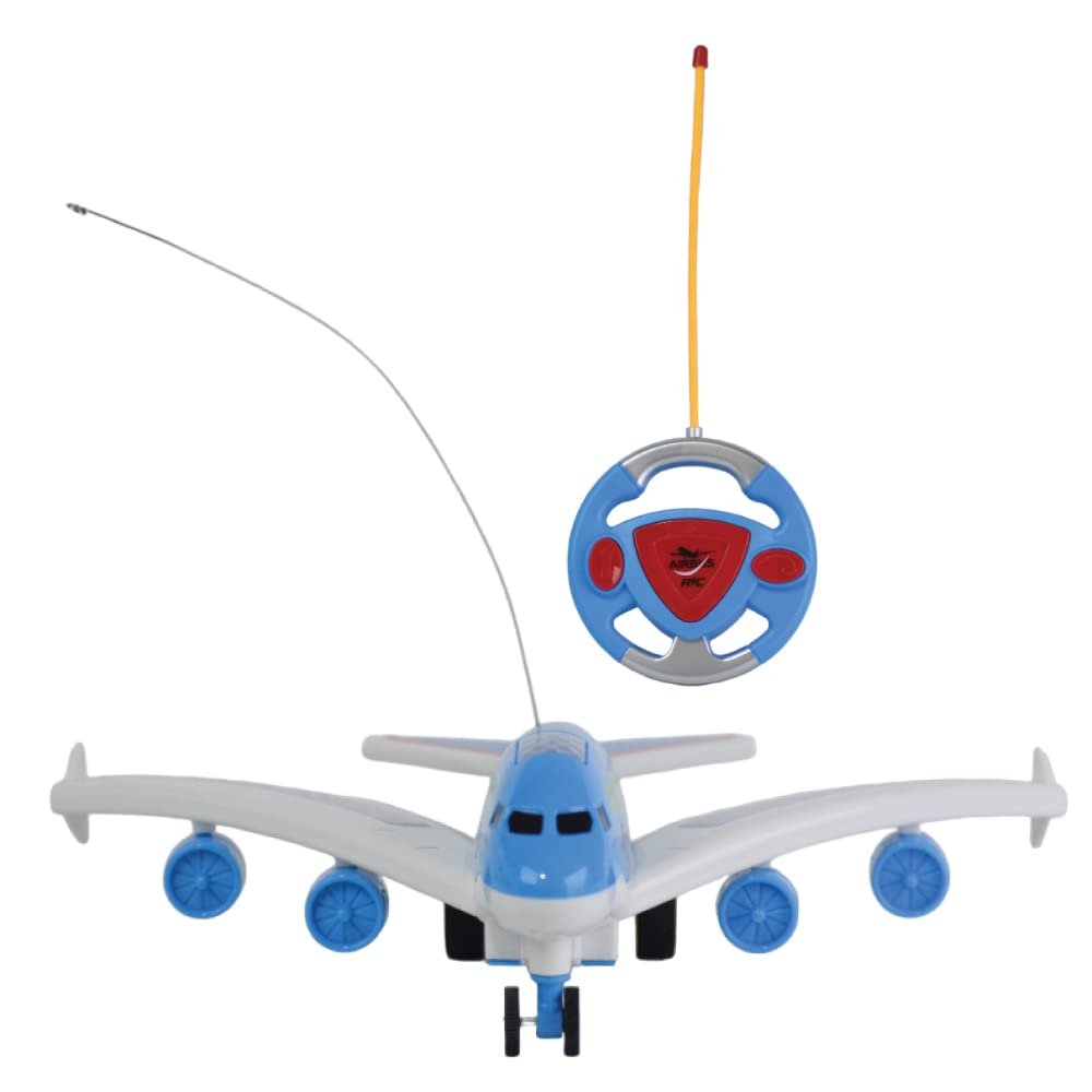 طائرة إيرباص 1102 عالية السرعة مع جهاز تحكم عن بعد ونظام موسيقى للأطفال - متعددة الألوان