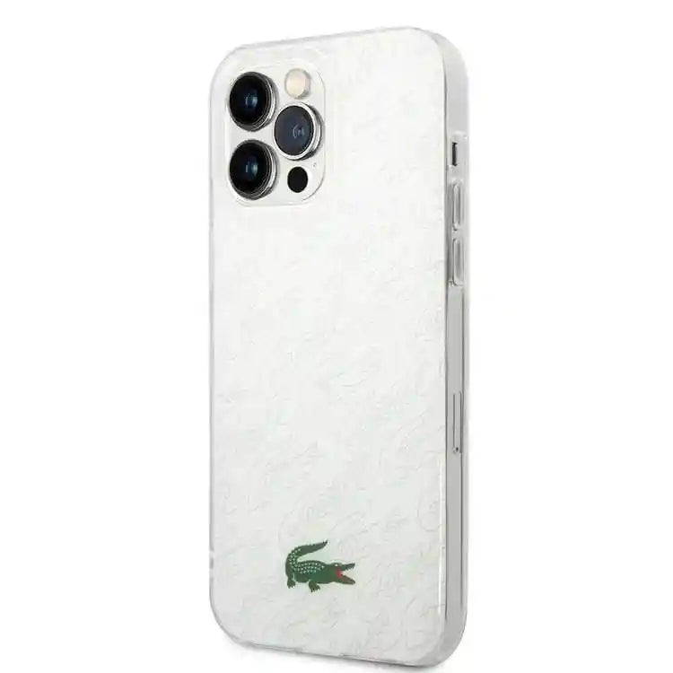 CG Mobile HC IML Double Layer and Dyed Bumper Signature Pattern Case for iPhone 14 Pro Max, White - Safqqa