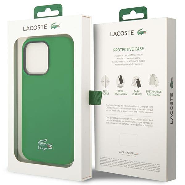 Lacoste LCHMP14XSLON Hard Mobile Phone Case for iPhone 14 Pro Max 6.7 Inches Green Silicone